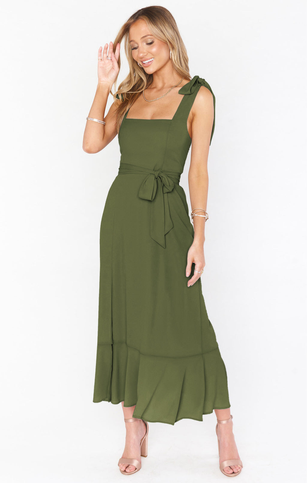 Women's Fashion Temperament Commuter Solid Color Dress - ANIBEY
