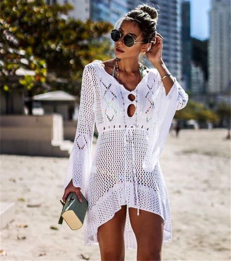 Women Swimsuit Cover-up Beach Bathing Beach Dress - ANIBEY
