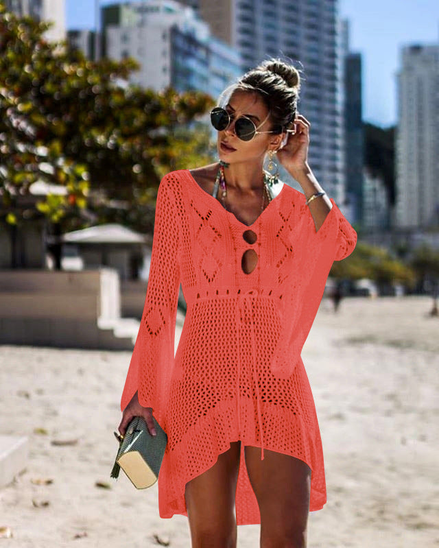 Women Swimsuit Cover-up Beach Bathing Beach Dress - ANIBEY
