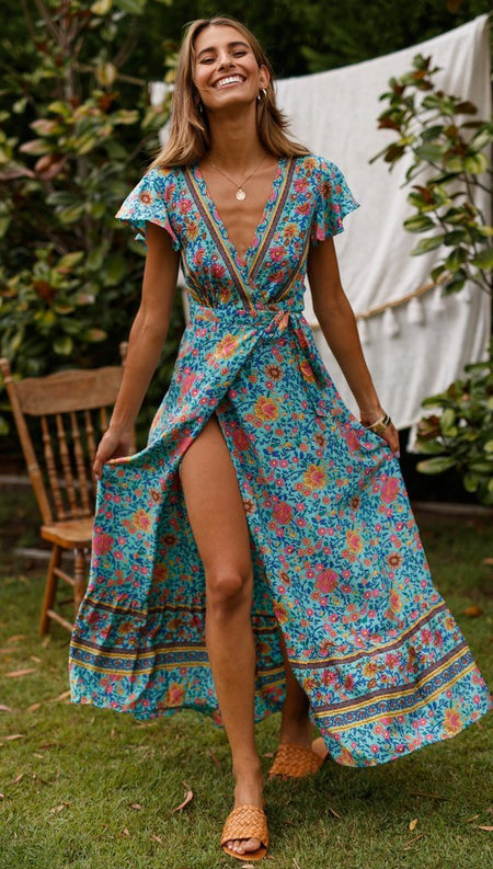 Printed Dress Sexy Dress - ANIBEY
