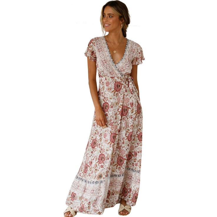Printed Dress Sexy Dress - ANIBEY