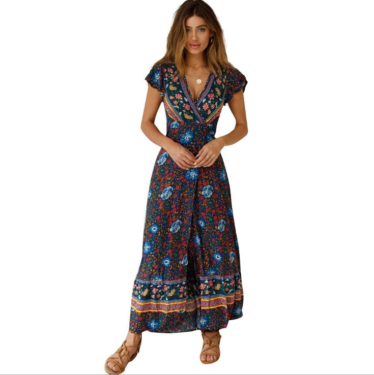 Printed Dress Sexy Dress - ANIBEY