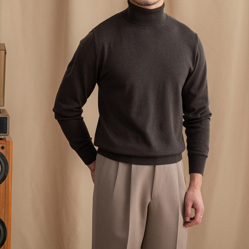 Slim-fit Turtleneck Warm Bottoming Sweater for Men - ANIBEY