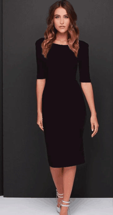 Summer EBay Hot Style Solid Color Sexy Halter Dress - ANIBEY