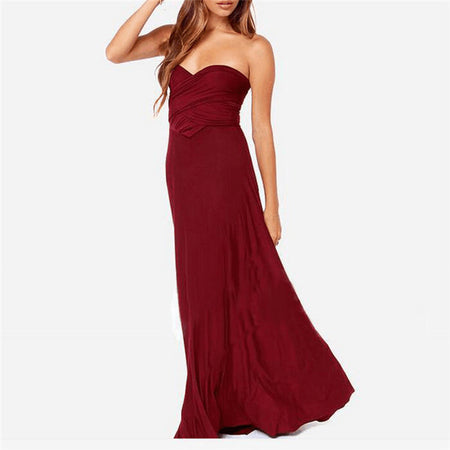 Women Boho Club Dress Bandage Long Dress Party Robe Longue - ANIBEY