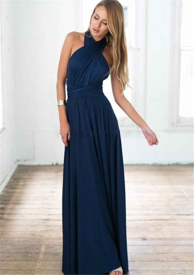 Women Boho Club Dress Bandage Long Dress Party Robe Longue - ANIBEY