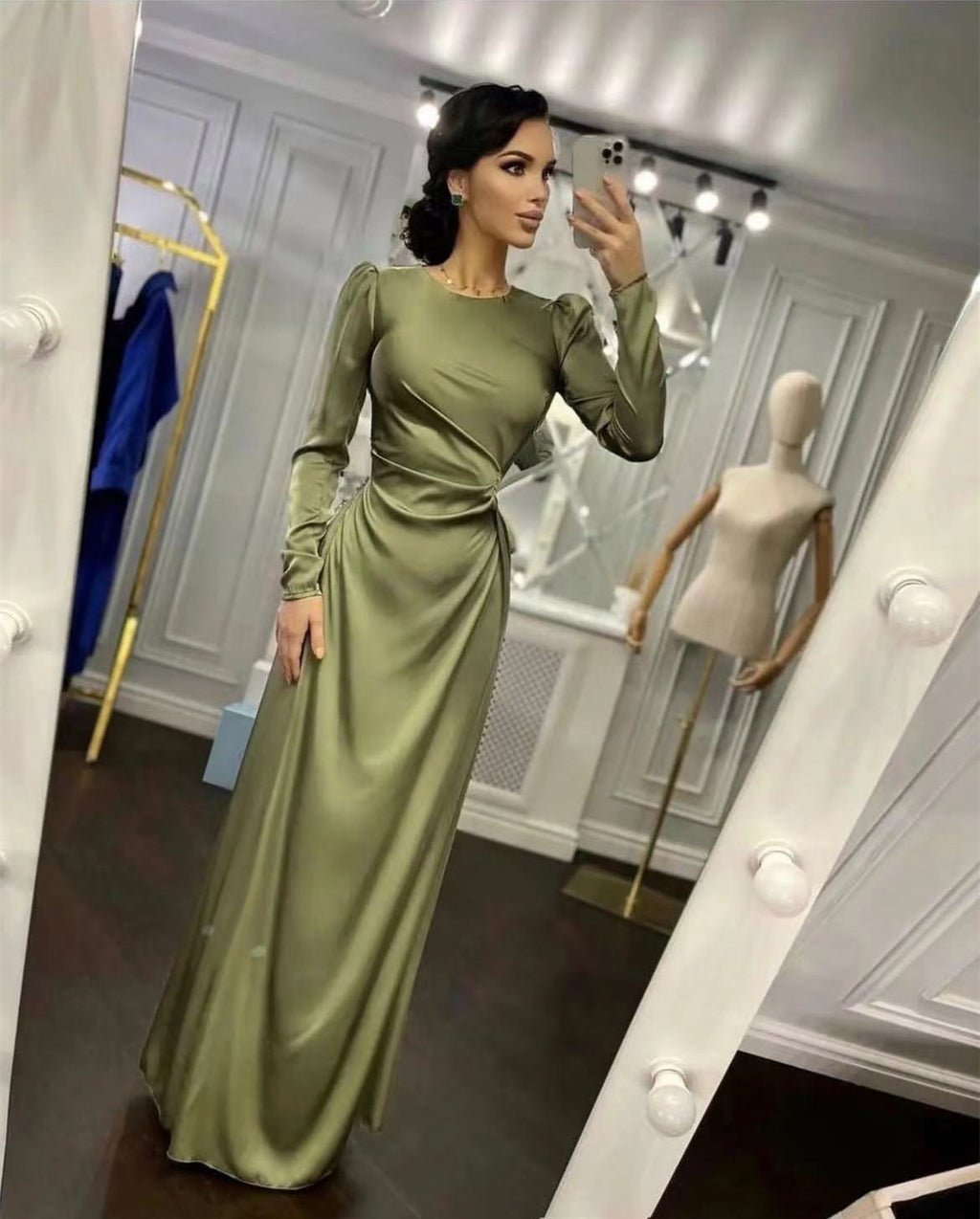 Beautiful Waist Fitting Irregular Dress - ANIBEY