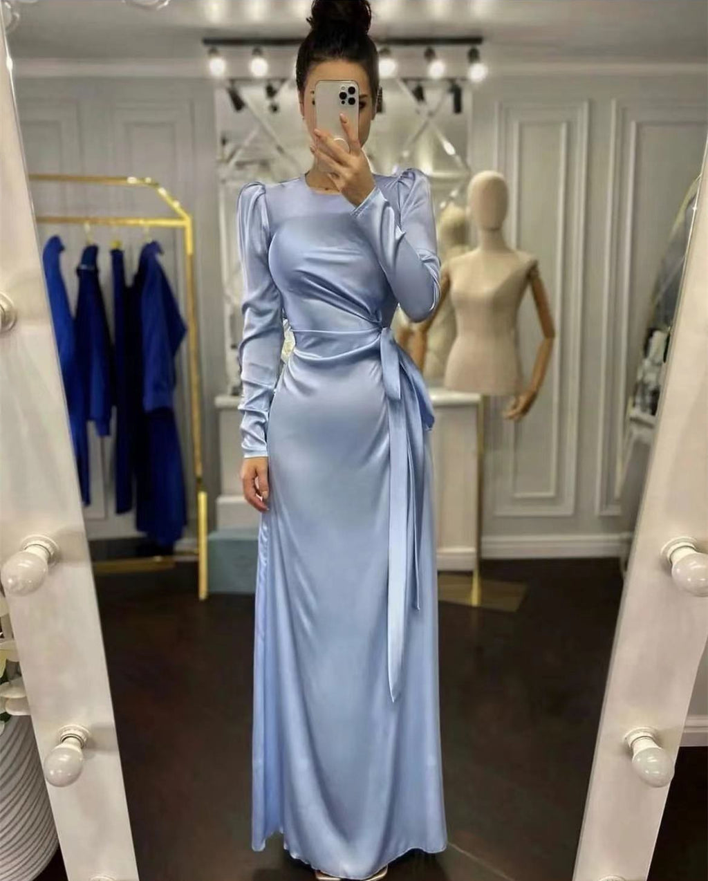 Beautiful Waist Fitting Irregular Dress - ANIBEY