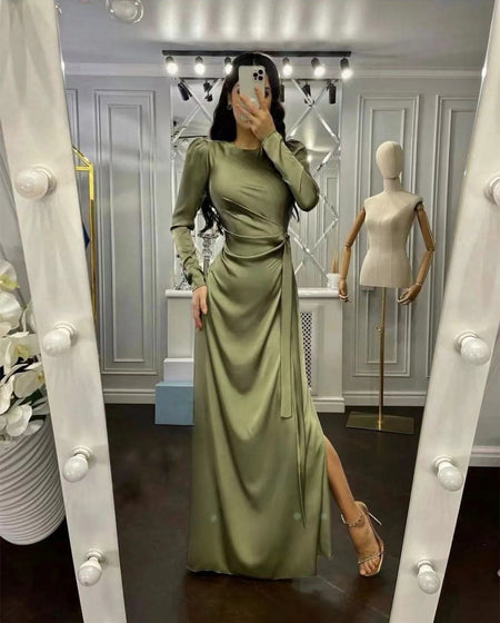 Beautiful Waist Fitting Irregular Dress - ANIBEY