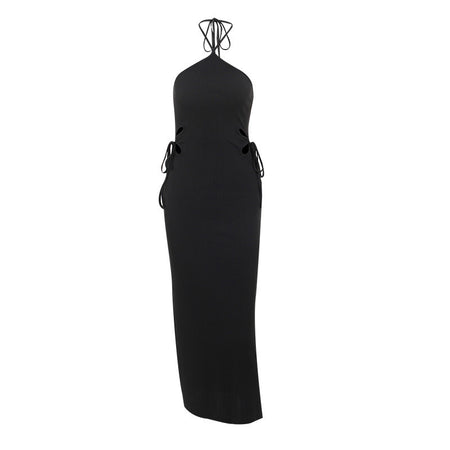 Elegant Women's Clothing Halter Cut-out Dress - ANIBEY