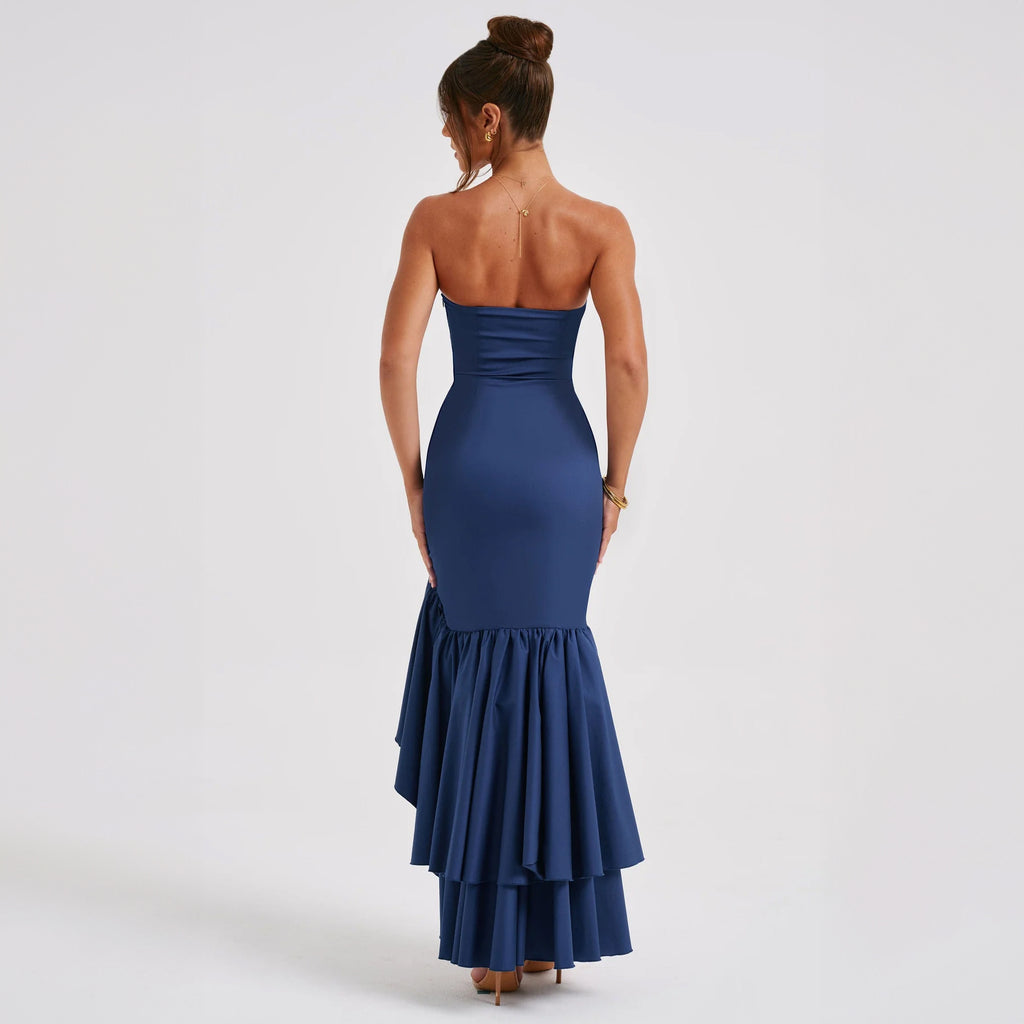 Female Off-the-shoulder Tube Top Irregular Temperament Dress - ANIBEY
