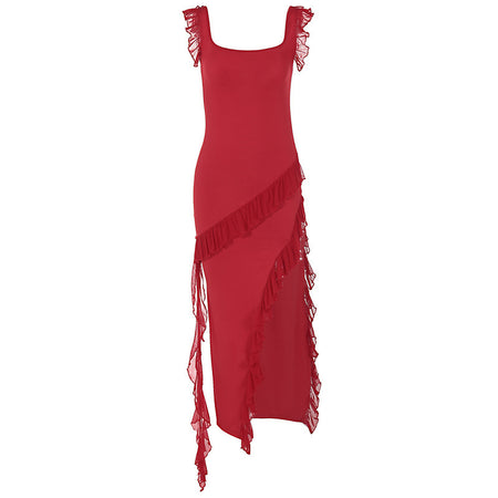 Female Summer Fashionable Stringy Selvedge Stitching Temperament Dress - ANIBEY