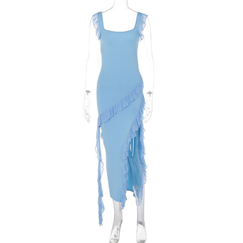 Female Summer Fashionable Stringy Selvedge Stitching Temperament Dress - ANIBEY