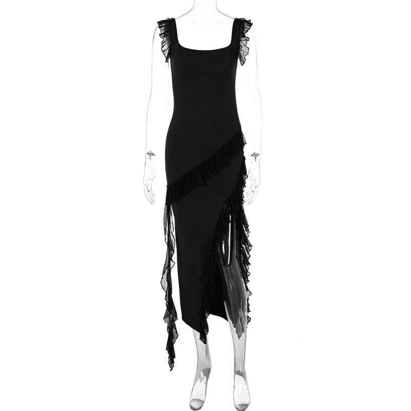 Female Summer Fashionable Stringy Selvedge Stitching Temperament Dress - ANIBEY