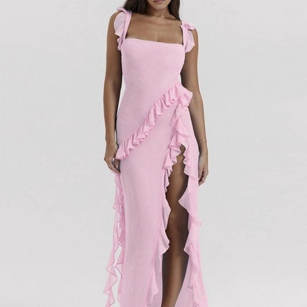 Female Summer Fashionable Stringy Selvedge Stitching Temperament Dress - ANIBEY