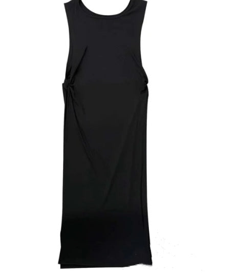 Lady Sexy Small Sunken Stripe One-piece Solid Color Beach Dress Bikini Swimsuit - ANIBEY