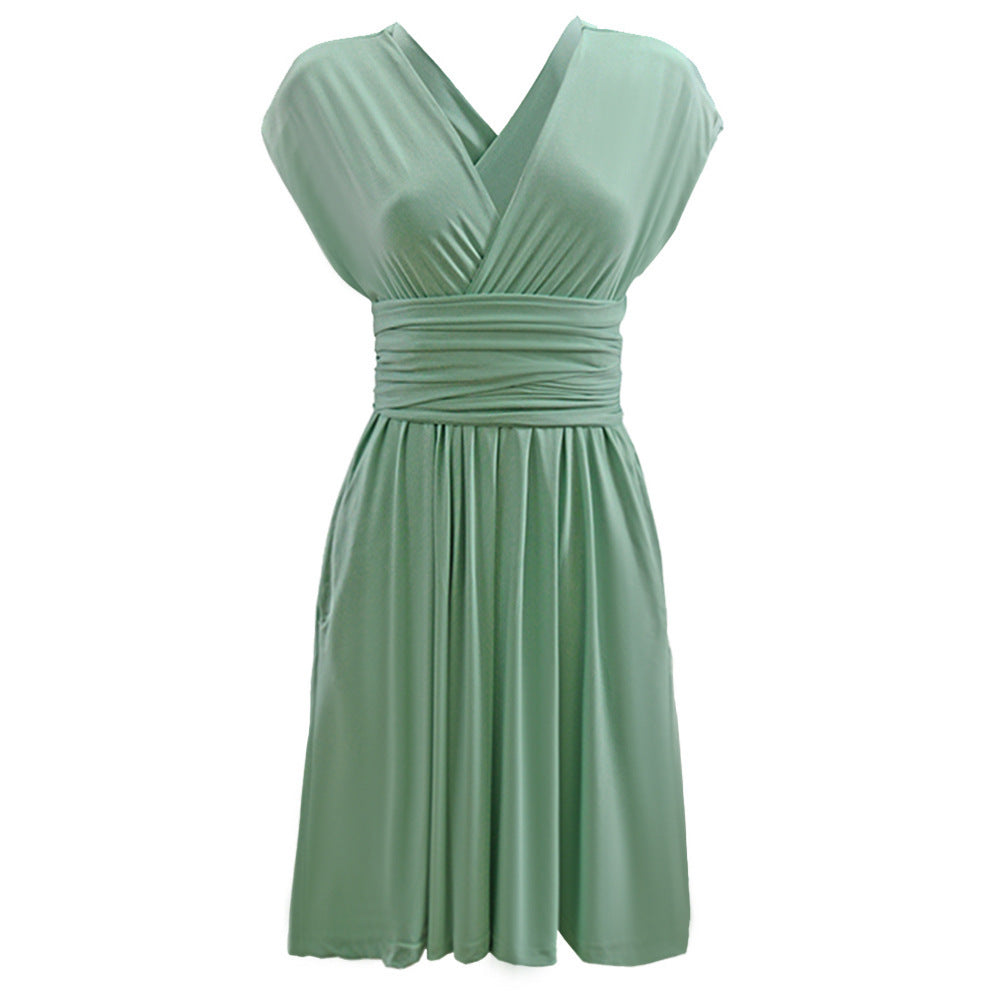 More Ways To Wear Sexy Halter Strap Short Skirt Dress - ANIBEY