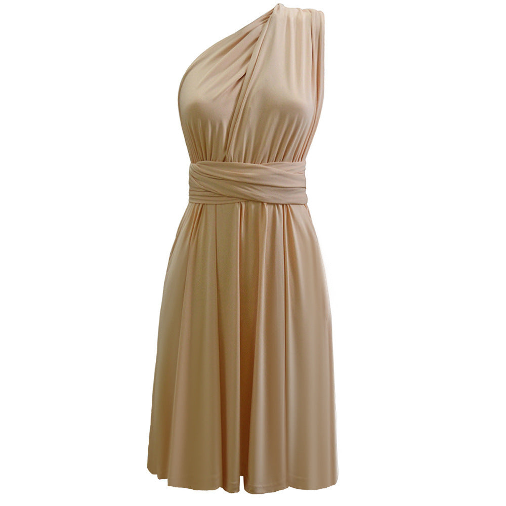 More Ways To Wear Sexy Halter Strap Short Skirt Dress - ANIBEY