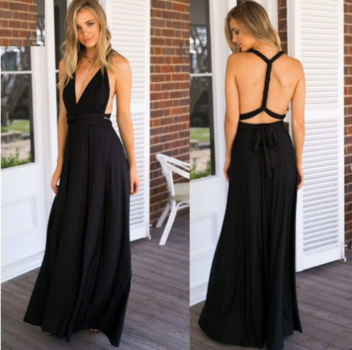 More Ways To Wear Sexy Halter Strap Short Skirt Dress - ANIBEY