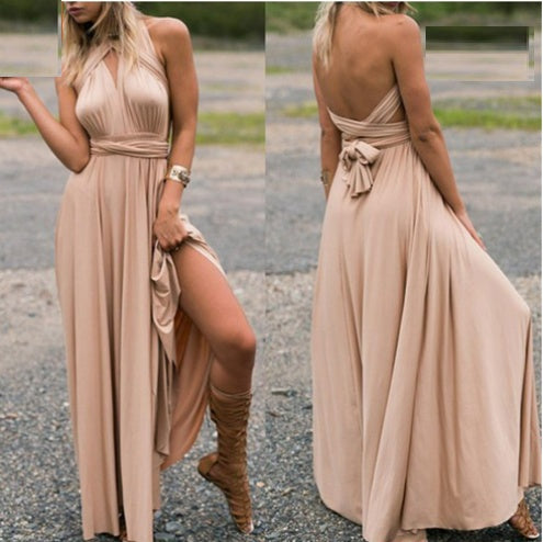 More Ways To Wear Sexy Halter Strap Short Skirt Dress - ANIBEY