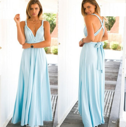 More Ways To Wear Sexy Halter Strap Short Skirt Dress - ANIBEY