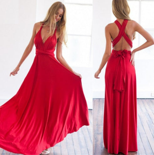 More Ways To Wear Sexy Halter Strap Short Skirt Dress - ANIBEY