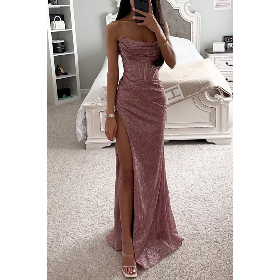 Loose Casual Slit Women's Clothing Dress - ANIBEY