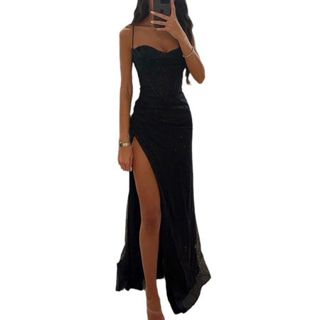 Loose Casual Slit Women's Clothing Dress - ANIBEY
