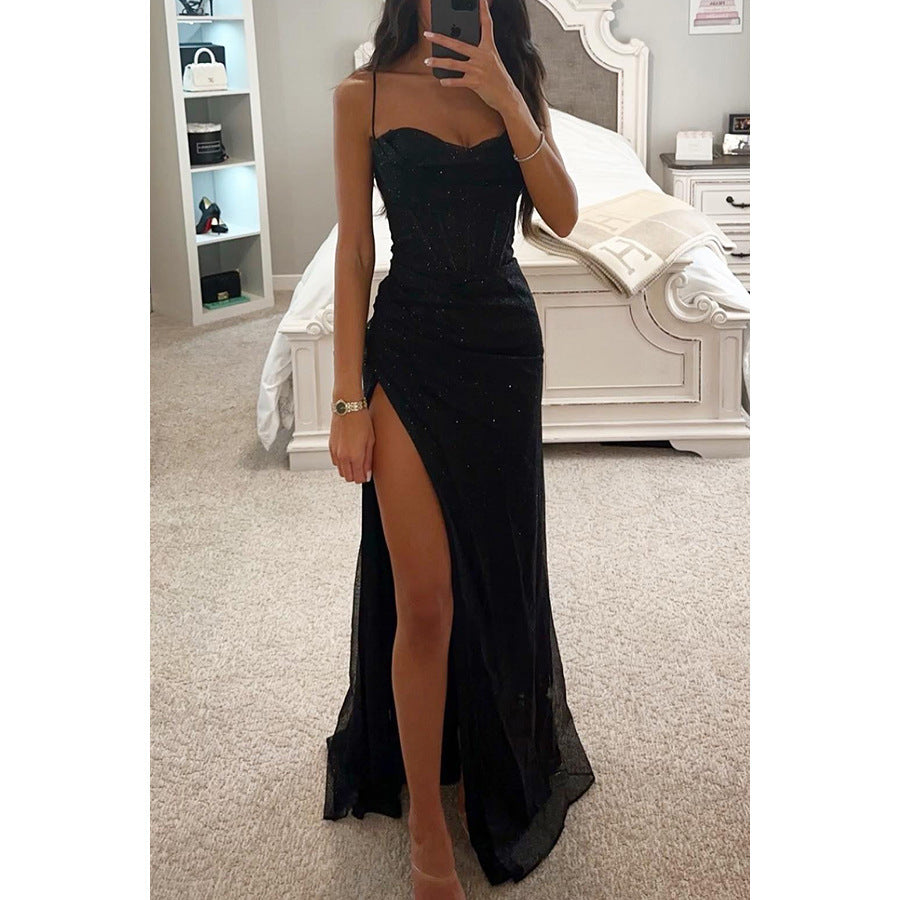 Loose Casual Slit Women's Clothing Dress - ANIBEY
