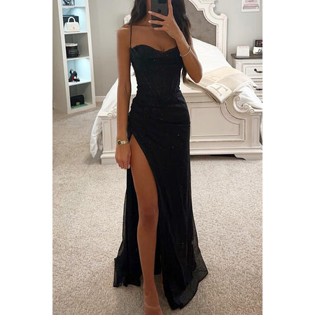 Loose Casual Slit Women's Clothing Dress - ANIBEY
