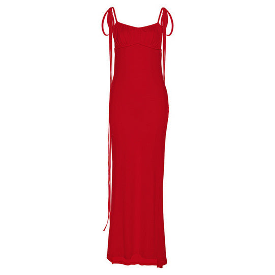 New Women's Fashion Halter Sexy Backless Slim Package Hip Temperament Dress - ANIBEY