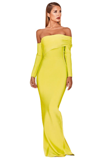 Sexy Temperament Irregular One Shoulder Split Dress - ANIBEY