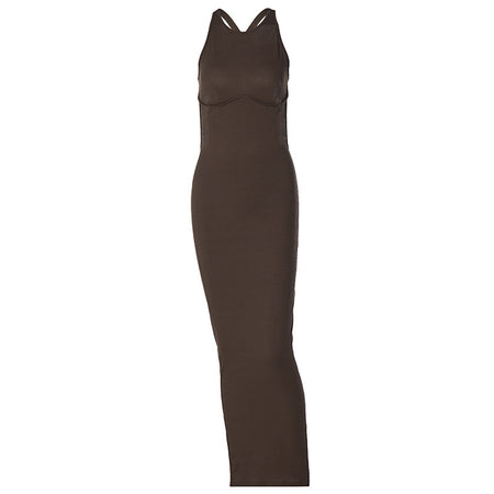 Sleeveless Backless Long Slim Fit Dress - ANIBEY