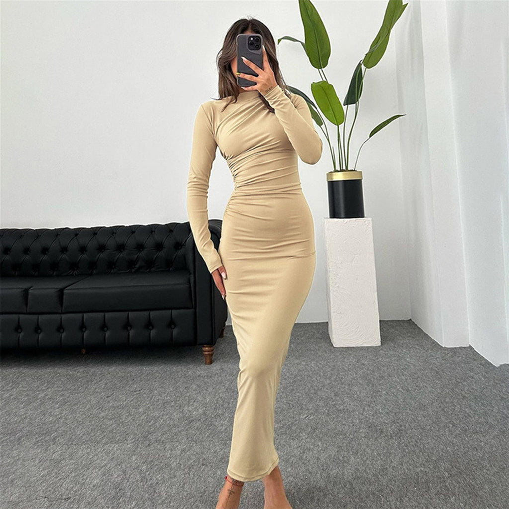 Slim Fit High Class Elegant Long Sheath Dress Women - ANIBEY