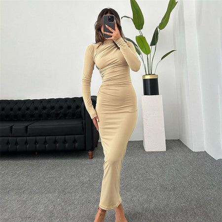 Slim Fit High Class Elegant Long Sheath Dress Women - ANIBEY