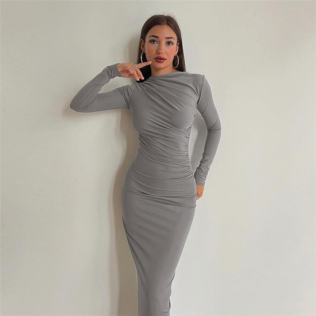 Slim Fit High Class Elegant Long Sheath Dress Women - ANIBEY