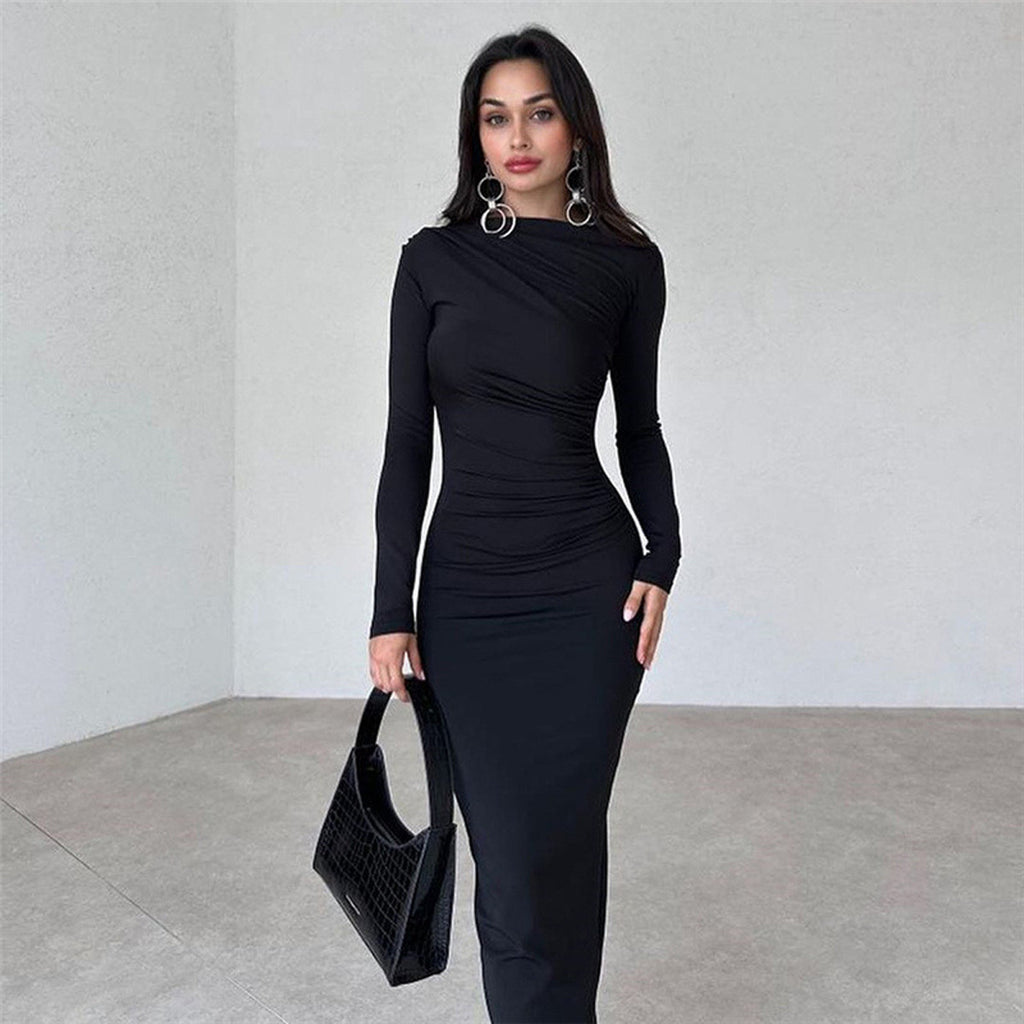 Slim Fit High Class Elegant Long Sheath Dress Women - ANIBEY