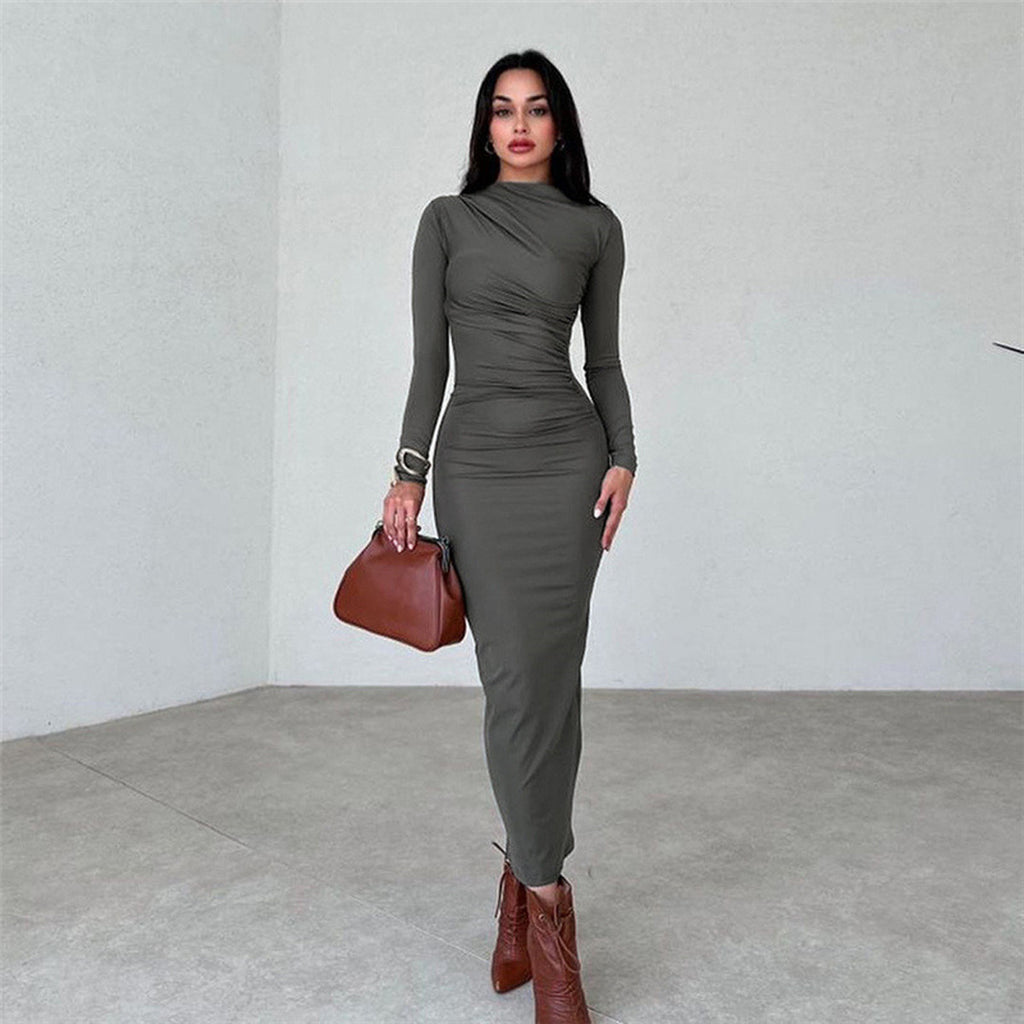 Slim Fit High Class Elegant Long Sheath Dress Women - ANIBEY