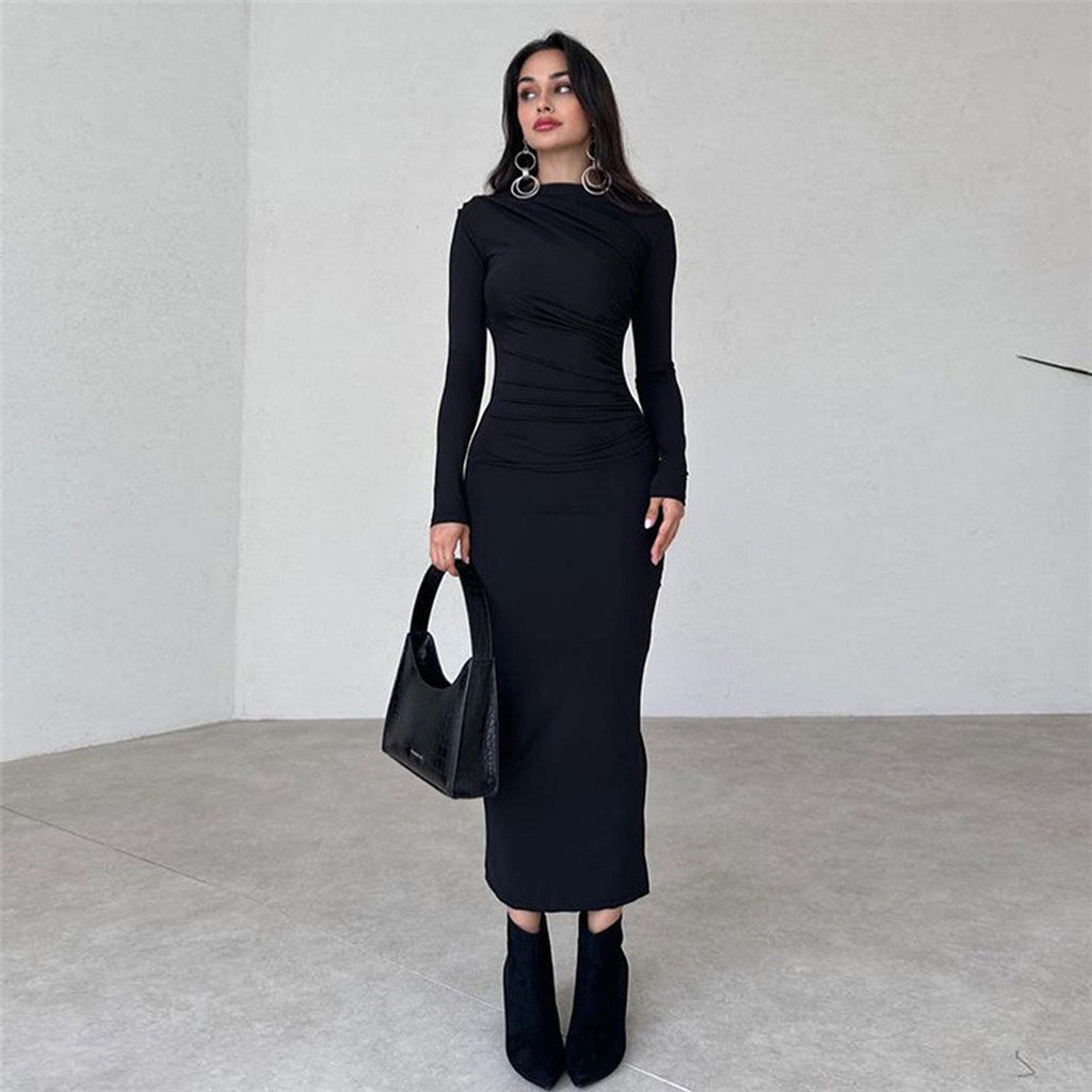 Slim Fit High Class Elegant Long Sheath Dress Women - ANIBEY