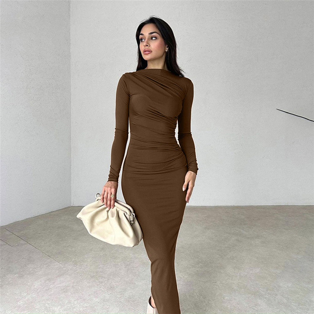Slim Fit High Class Elegant Long Sheath Dress Women - ANIBEY