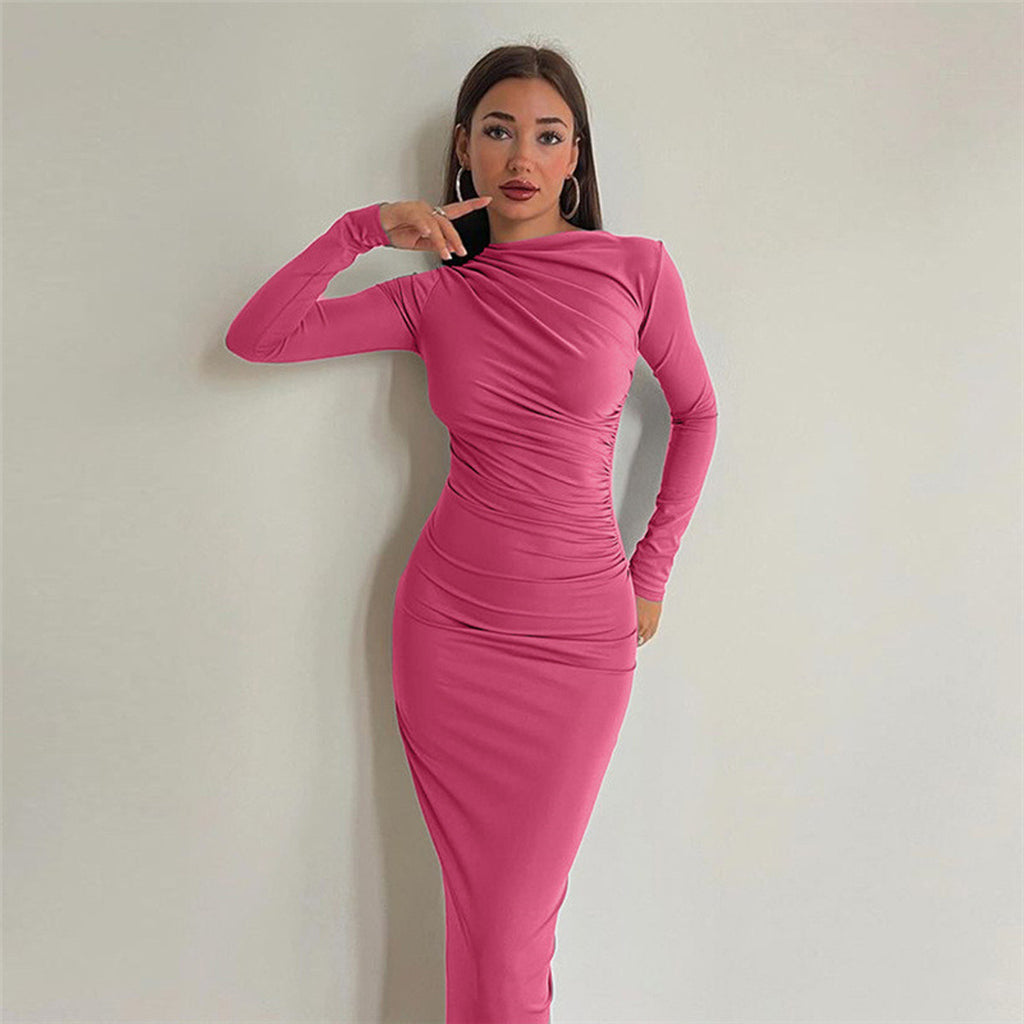 Slim Fit High Class Elegant Long Sheath Dress Women - ANIBEY