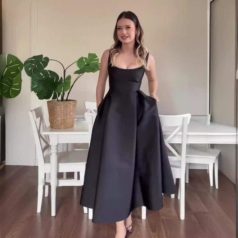 Summer New Backless Spaghetti Straps Dress - ANIBEY
