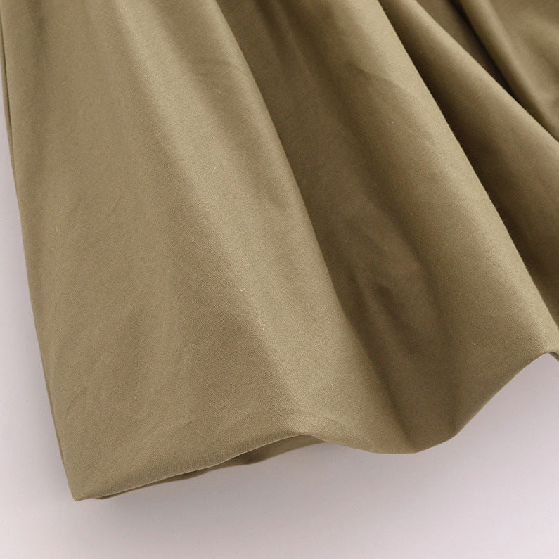 Summer New Fashion Puffy Poplin Rib Stitching Tube Top Dress - ANIBEY