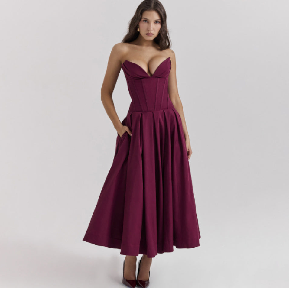 Women Fashionable New Tube Top Dress - ANIBEY
