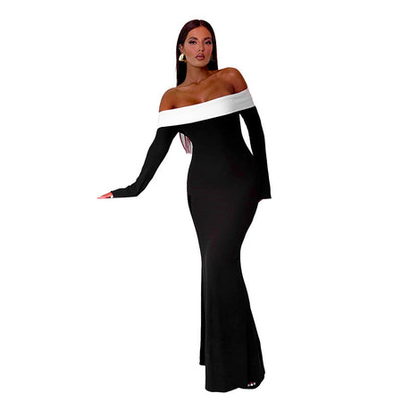 Women's Autumn Waist-tight Hip-wrapped Fashion Dress - ANIBEY