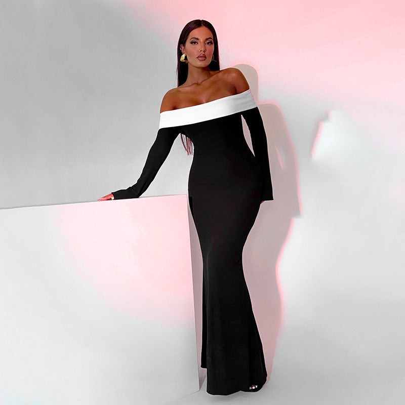 Women's Autumn Waist-tight Hip-wrapped Fashion Dress - ANIBEY