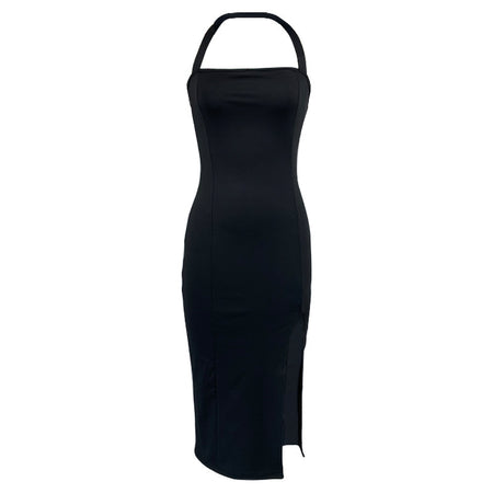 Women's Elegant Backless Halter Dress - ANIBEY