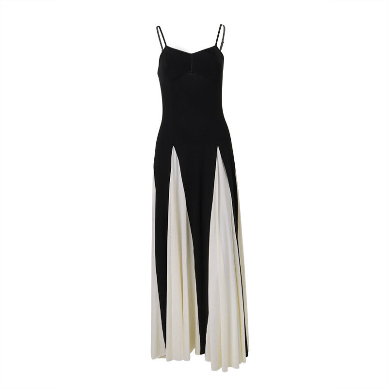 Women's Fashion Color Contrast Sling Dress - ANIBEY