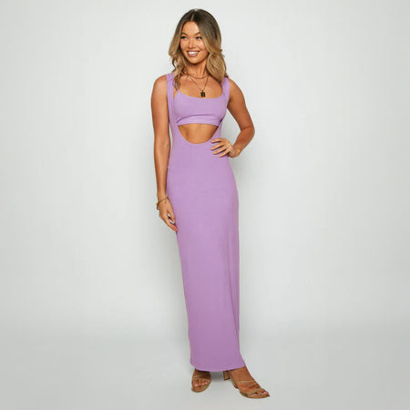 Women's Fashion Personality Solid Color Three-dimensional Striped Dress Front Back Two-way Wear - ANIBEY