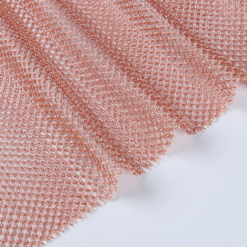 Women's Knitted Round Collar Gauze Long-sleeved Hip Skirt - ANIBEY